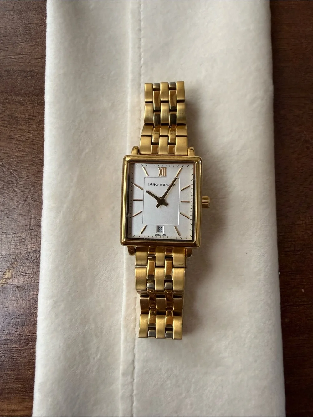 Women's Small Gold Watch - Larsson & Jennings Boyfriend Mini